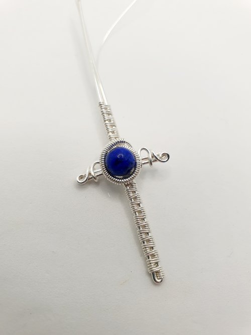 Natalie Patten's Woven Wire Cross Pendant - , Wire Weaving, Weaving, Wire Weaving, Weaving Wire, woven wire cross pendant