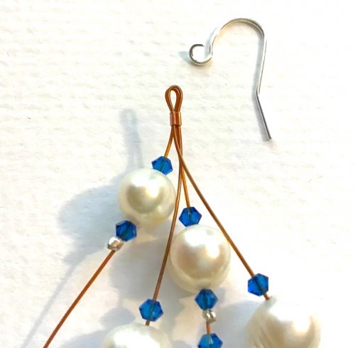 Kristal Wick's Red Rocks in Winter Earrings - , Beading, Beads, red rocks in winter earrings