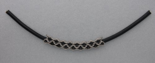 Kylie Jones's Leather and Chain Maille Bracelet - , Chain Maille Jewelry, Making Chain, Chain Making , thread the leather through the chain maille piece