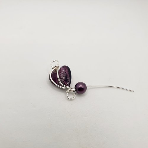 Natalie Patten's Valentine Heart Wire Earrings - , Holiday Designs, Wire Wrapping, Wrapping, Wire Wrapping Jewelry, string on the round bead