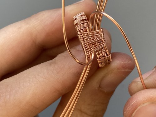 Elizabeth Schultz's Jordan Wire Woven Ring - , Wire Weaving, Weaving, Wire Weaving, Weaving Wire, bring the innermost wires over the top