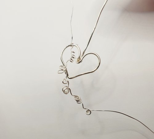 Natalie Patten's Wire-filled Heart Earrings - , Contemporary Wire Jewelry, Wire Wrapping, Wrapping, Wire Wrapping Jewelry, you can attach the coils to the frame