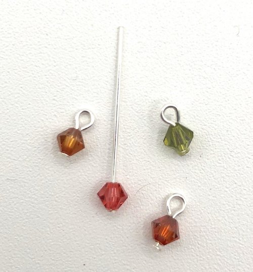 Kristal Wick's Falling for Fall Earrings - , Contemporary Wire Jewelry, Loops, Wire Loop, Wrapped Wire Loop, make bead dangles