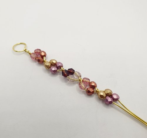 Natalie Patten's Beaded Flowery Wire Bracelet - , Contemporary Wire Jewelry, , continue adding beads and twisting the wires