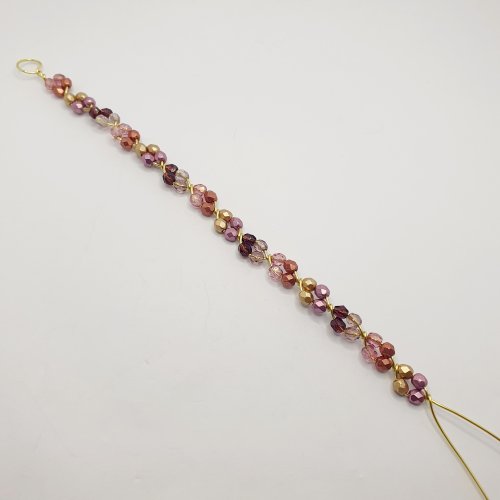 Natalie Patten's Beaded Flowery Wire Bracelet - , Contemporary Wire Jewelry, , add beads until the bracelet measures the right length