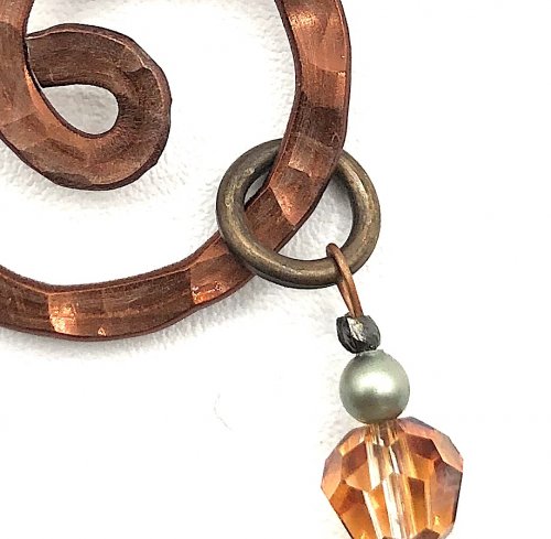 Kristal Wick's Awesome Autumn Necklace - , Contemporary Wire Jewelry, Forging, Forging Jewelry, Jewelry Forging, add a focal piece using jump rings