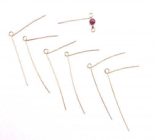 Kristal Wick's Dreaming of Spring WIre and Bead Hoop Earrings - , Contemporary Wire Jewelry, Wire Wrapping, Wrapping, Wire Wrapping Jewelry, make a loop in each wire