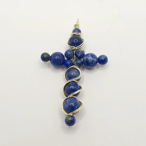 Natalie Patten's Beaded Wire Cross - , Contemporary Wire Jewelry, Wire Wrapping, Wrapping, Wire Wrapping Jewelry, reposition the beads and wire as necessary