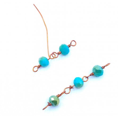 Kristal Wick's Santa Fe Vibe Earrings - , Contemporary Wire Jewelry, Wire Wrapping, Wrapping, Wire Wrapping Jewelry, connect the wire links