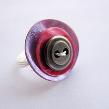 Albina Manning's Button Ring - , Contemporary Wire Jewelry, Wire Wrapping, Wrapping, Wire Wrapping Jewelry, Variations on the button ring.