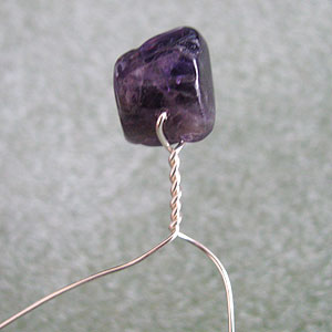 Albina Manning's Tree Pin with Gem Chips - , Contemporary Wire Jewelry, Wire Wrapping, Wrapping, Wire Wrapping Jewelry, Twist the wire.