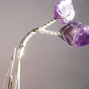 Albina Manning's Tree Pin with Gem Chips - , Contemporary Wire Jewelry, Wire Wrapping, Wrapping, Wire Wrapping Jewelry, Wrapping in the same manner.