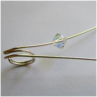 Albina Manning's Crystal Ear Cuff - , Contemporary Wire Jewelry, Wire Wrapping, Wrapping, Wire Wrapping Jewelry, Adding crystal.