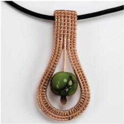 Sarah Thompson's Simple Teardrop Pendant - , Wire Weaving, Dapping, Dapping Jewelry, Wire Wrapping, Wrapping, Wire Wrapping Jewelry, Weaving, Wire Weaving, Weaving Wire, Finished pendant