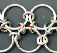 Marilyn Gardiner's Japanese Origami Bracelet - , Chain Maille Jewelry, Making Chain, Chain Making , Using small jump rings to link 