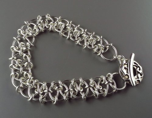 Marilyn Gardiner's Japanese Origami Bracelet - , Chain Maille Jewelry, Making Chain, Chain Making , Finished Japanese Origami Bracelet