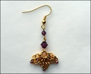 Olena Bugrimenko's European 4 in 1 Earrings - , Chain Maille Jewelry, Loops, Wire Loop, Wrapped Wire Loop, Add ear wire