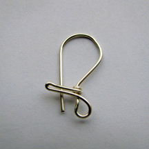 Albina Manning's Kidney Ear Wires - , Findings & Components, Toggles & Clasps, Earwire & Headpin, Wire Wrapping, Wrapping, Wire Wrapping Jewelry, 21 Gauge Sterling Silver ear wire