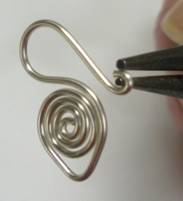 Judy Larson's Wire Jewelry Component and Swan Hook - , Findings & Components, Toggles & Clasps, Earwire & Headpin, Findings, Clasps, Components, Spirals, Wire Spiral, Spiral Wire Wrap, Using round nose pliers