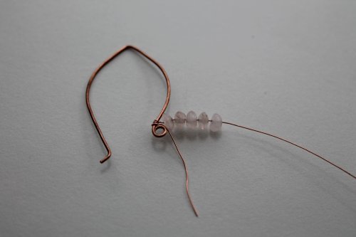 Abby Hook's Embellished Artisan Ear Wires - Attach the beads, Findings & Components, Toggles & Clasps, Earwire & Headpin, Lashing, Wire Lashing, Findings, Clasps, Components, string on the beads onto the wire