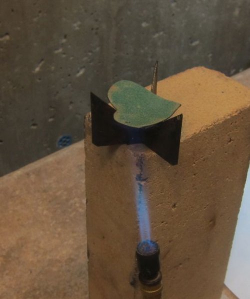 Karen Meador, Ph.D.'s Torch Fired Separation Enamel - , Enameling, Enamel Jewelry Supplies, Enamel, Enameling, Enameled Jewelry, sift and fire a light coat of turquoise