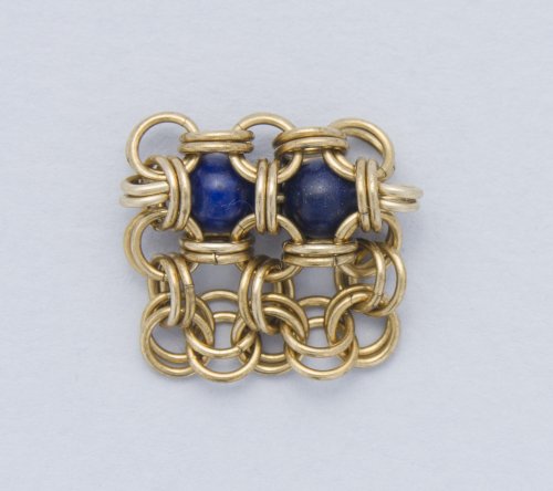 Kylie Jones's Lapis and Brass Chain Maille Diamond Earrings - , Chain Maille Jewelry, Making Chain, Chain Making , face the loops in the same direction