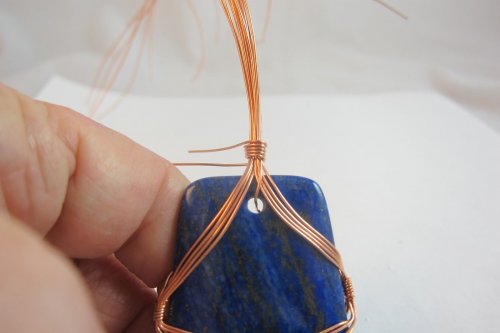 Karen Meador, Ph.D.'s Criss Cross Wire Wrap - , Classic Wire Jewelry, Lashing, Wire Lashing, Loops, Wire Loop, Wrapped Wire Loop, wrap around the wires