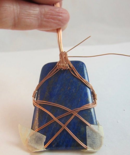 Karen Meador, Ph.D.'s Criss Cross Wire Wrap - , Classic Wire Jewelry, Lashing, Wire Lashing, Loops, Wire Loop, Wrapped Wire Loop, trim the wires