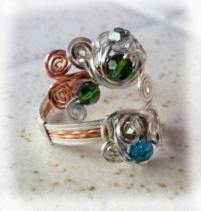 Rhonda Chase's Wire Wrapped Wrap Ring - , Classic Wire Jewelry, Loops, Wire Loop, Wrapped Wire Loop, Spirals, Wire Spiral, Spiral Wire Wrap, Wire Wrapping, Wrapping, Wire Wrapping Jewelry, , Finished wire wrapped ring