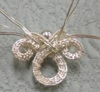 Judy Larson's Necklace Component - , Wire Weaving, Wire Wrapping, Wrapping, Wire Wrapping Jewelry, Weaving, Wire Weaving, Weaving Wire, Design, , Securing sterling wire for weave