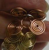 Judy Larson's Egyptian Coil Bracelet - , Contemporary Wire Jewelry, Coiling, Coiling Wire, Wire Coiling, Loops, Wire Loop, Wrapped Wire Loop, Spirals, Wire Spiral, Spiral Wire Wrap, Wire Wrapping, Wrapping, Wire Wrapping Jewelry, Connected wire components