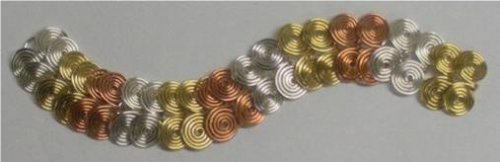 Judy Larson's Egyptian Coil Bracelet - , Contemporary Wire Jewelry, Coiling, Coiling Wire, Wire Coiling, Loops, Wire Loop, Wrapped Wire Loop, Spirals, Wire Spiral, Spiral Wire Wrap, Wire Wrapping, Wrapping, Wire Wrapping Jewelry, Flexible Egyptian chain