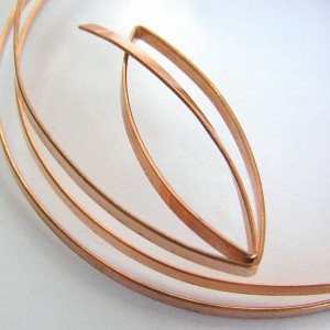 Lilian Chen's Sketch Style Wire Leaf - , Wire Jewelry Design, Design, Flat copper wire leaf