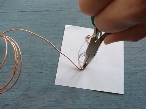 Oksana Truhan's Butterfly Wing Copper Pendant - , Contemporary Wire Jewelry, Forging, Forging Jewelry, Jewelry Forging, Weaving, Wire Weaving, Weaving Wire, butterfly wing pendant