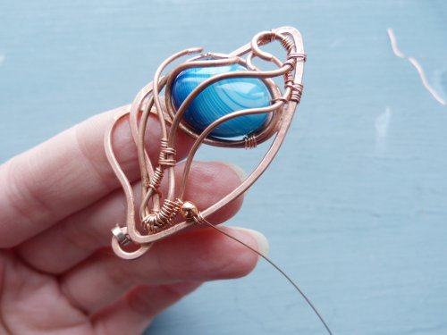 Butterfly Wing Copper Pendant