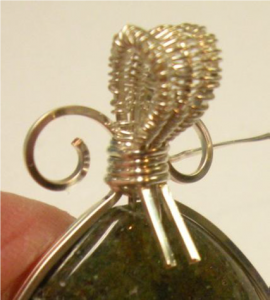 Judy Larson's Two Tips for Making Pendant Bails with Craft Wire - <b>Tip 2:</b>, Classic Wire Jewelry, Wire Wrapping, Wrapping, Wire Wrapping Jewelry, Design, Finished bail with craft wire