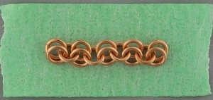 Marilyn Gardiner's Strategies for Starting a Chain Mail Weave - , Chain Maille Jewelry, Making Chain, Chain Making , Chain mail on painters tape