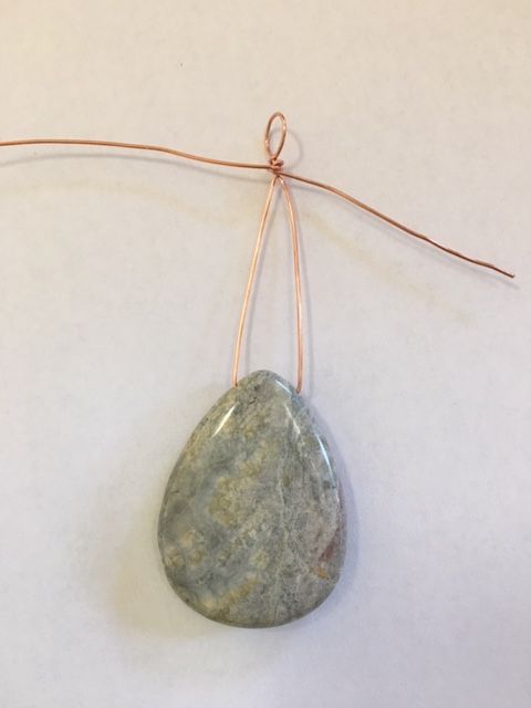 Karen Meador, Ph.D.'s A Simple Technique for Top-drilled Stones - , Contemporary Wire Jewelry, Wire Wrapping, Wrapping, Wire Wrapping Jewelry, top drilled stones