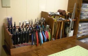 Judy Larson's Build A Tool Rack - , Store Wire Jewelry, Sawing, Saw, Wire Saw, Design, finished build a rack