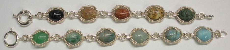 Scarab Bracelet, a Free Wire Jewelry Pattern by Judy Larson for ...