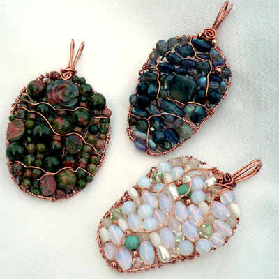 Dragonskin Pendant, a Free Wire Jewelry Pattern by Marty Blu for ...