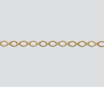 Gold Filled Diamond Long & Short Chain 5.8x3.7mm - 10 Feet