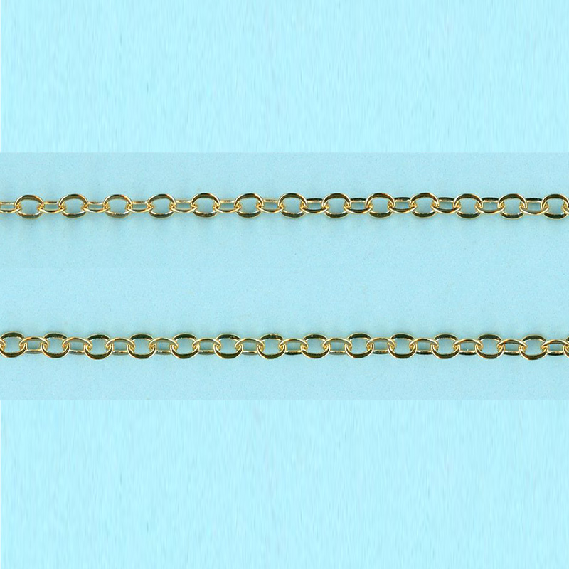 1.68mm x 2.2mm x 0.23mm 14/20 Gold Filled Chain Flat Cable chain - 10FT