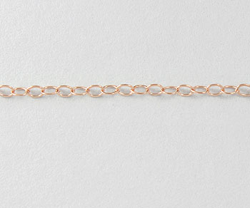 Rose Gold Filled Chain Flat Cable 1.3mm - 10 Feet