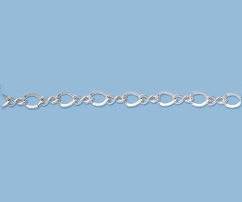 Sterling Silver Figure 8 Chain 8x5.5mm - 10 Feet