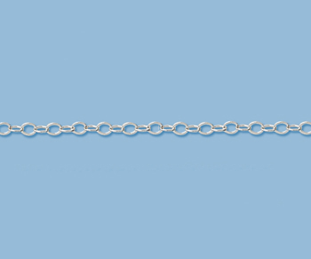 Sterling Silver Flat Cable Chain 2.1mm - 10 Feet