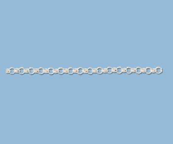 Sterling Silver Rolo Chain 2.5mm - 10 Feet