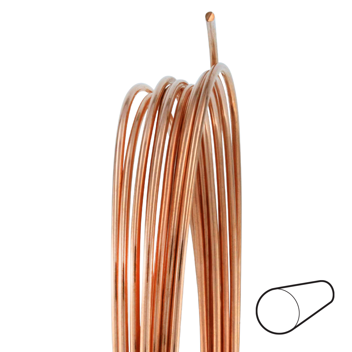JewelrySupply Copper Dead Soft Wire Round 20 Gauge (20 Foot)