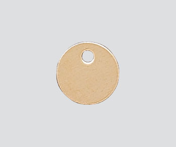 Gold Filled Charm Round Flat Disc w/Hole 6mm - Pack of 1