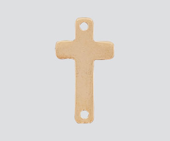 Gold Filled Charm Sideways Cross 17x9.5mm - Pack of 1